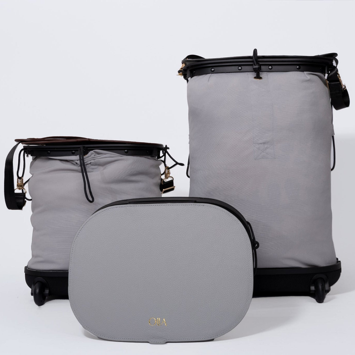 Olla Bag convertible handbag and trolley in multiple sizes—innovative 2-in-1 design for modern professionals and travelers